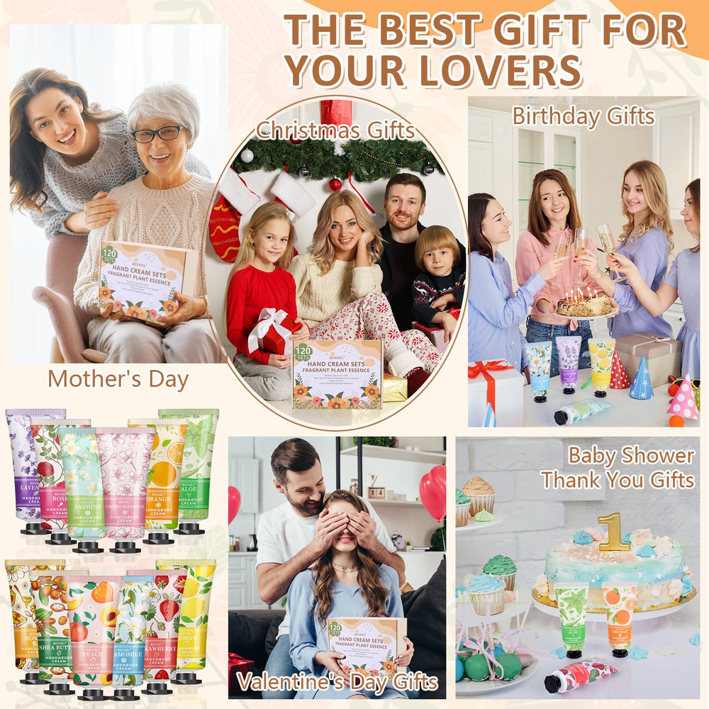 BESNEL peach hand cream gift set for smooth hands during travel