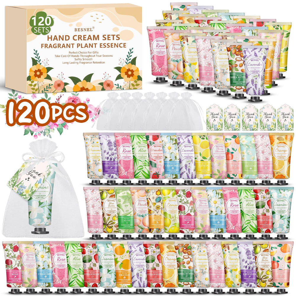 BESNEL rose scented hand cream gift set for daily hydration on the go