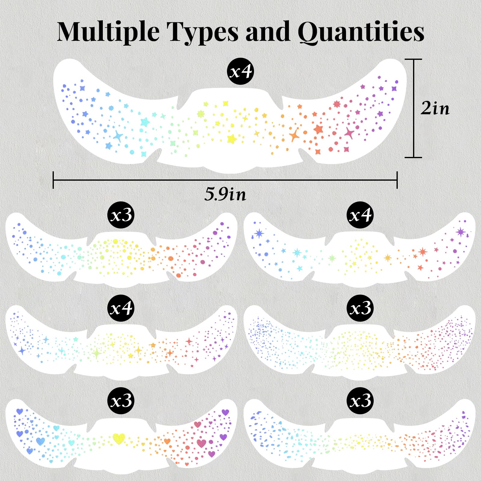 Besnel glitter freckles circles pattern patches for natural shimmer all day