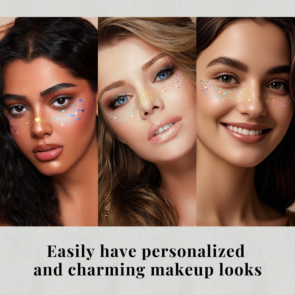 Besnel glitter freckles mixed-pattern patches for versatile face art