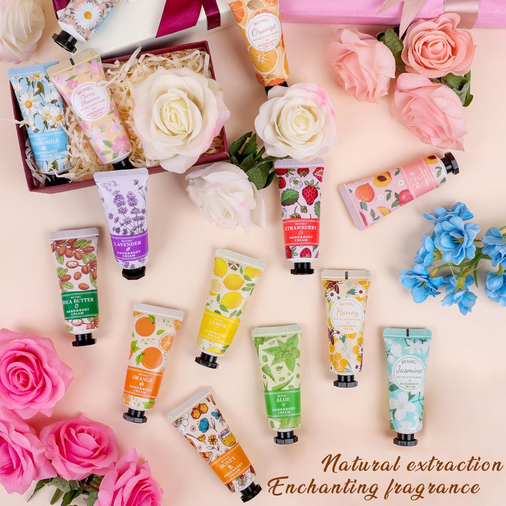 BESNEL crema de manos durazno y limón, ideal para viajes.