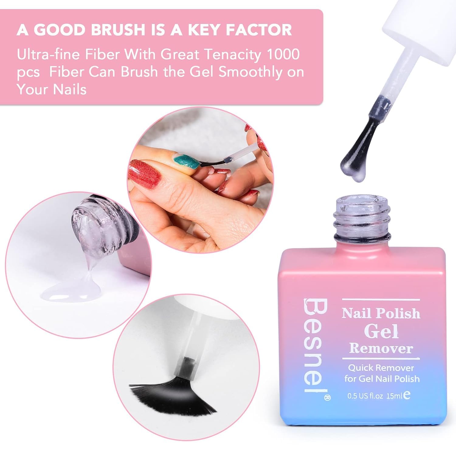 BESNEL dual-end cuticle pusher for precise prep