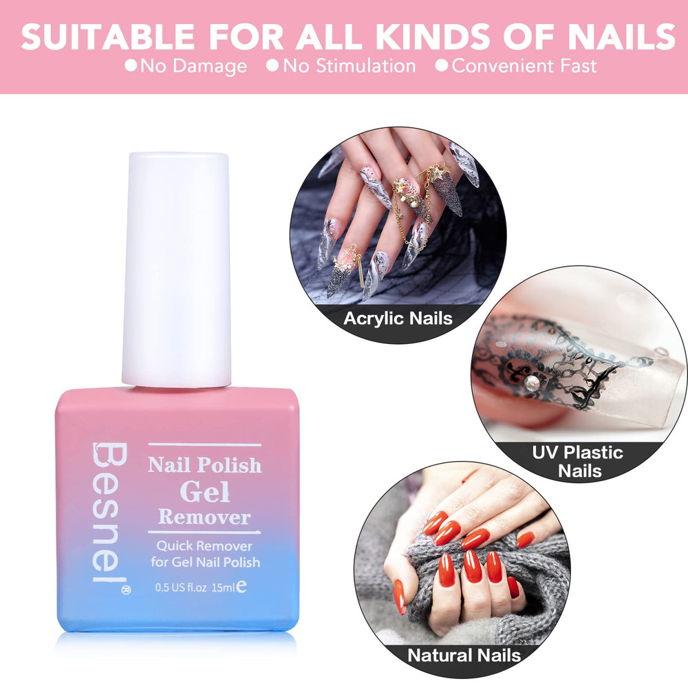 BESNEL Regalo para principiantes: kit remover uñas sencillo y efectivo.