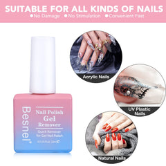 BESNEL Regalo para principiantes: kit remover uñas sencillo y efectivo.