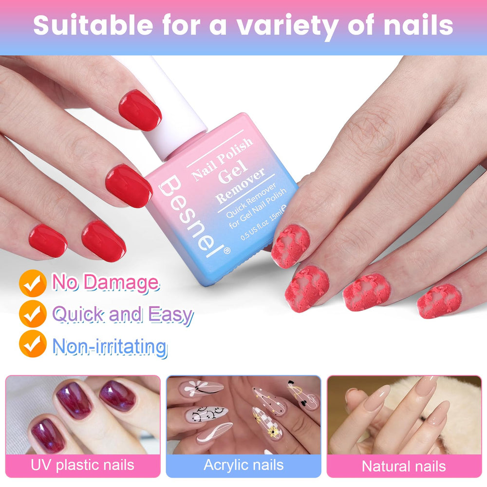 Besnel six-sided nail file grit for smoothing and shaping.