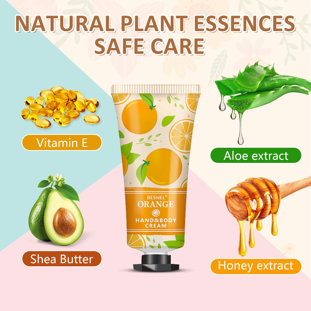 Besnel travel-size hand creams fit bags for on-the-go moisture.