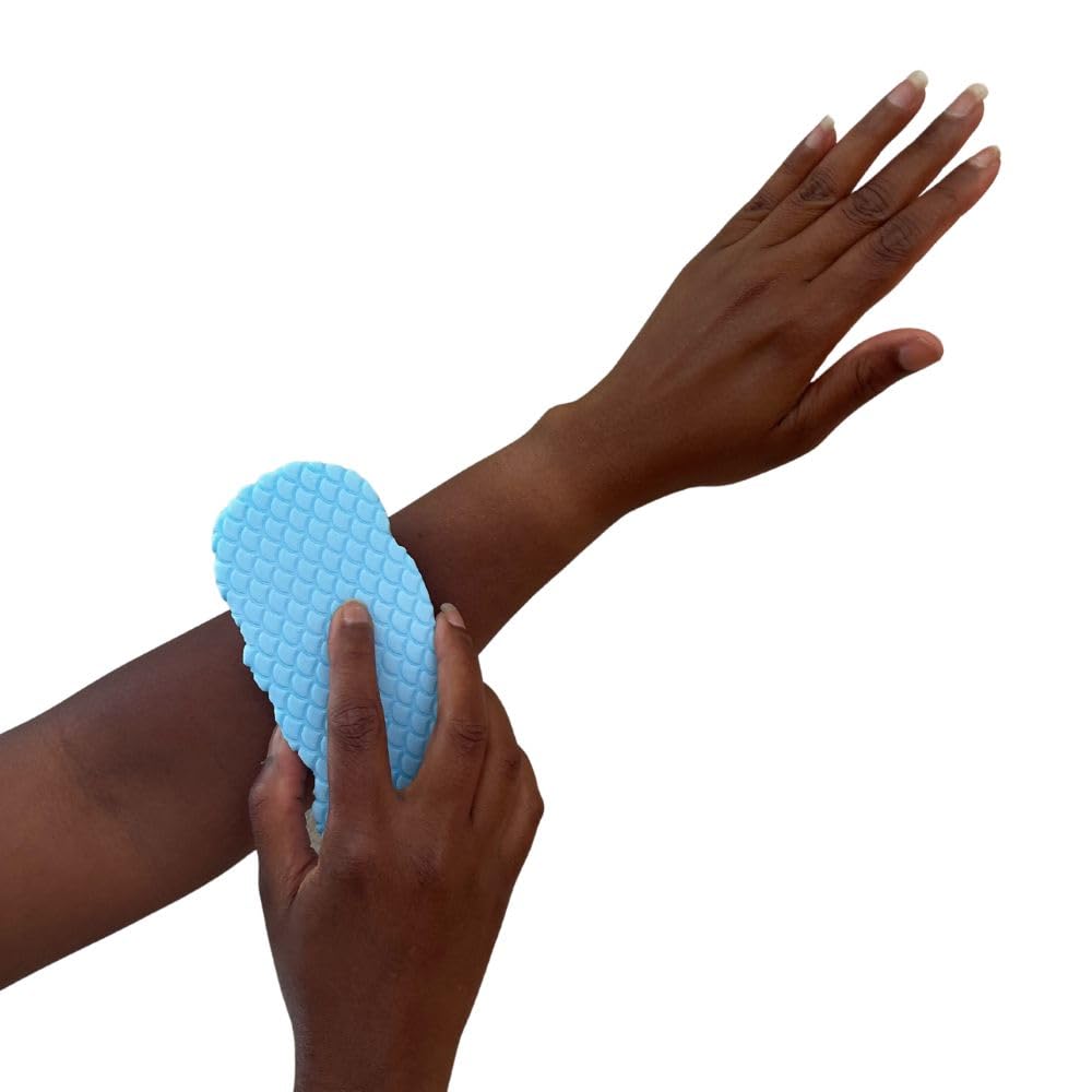 Besobella esponja exfoliante para baño familiar, ideal para piel suave.