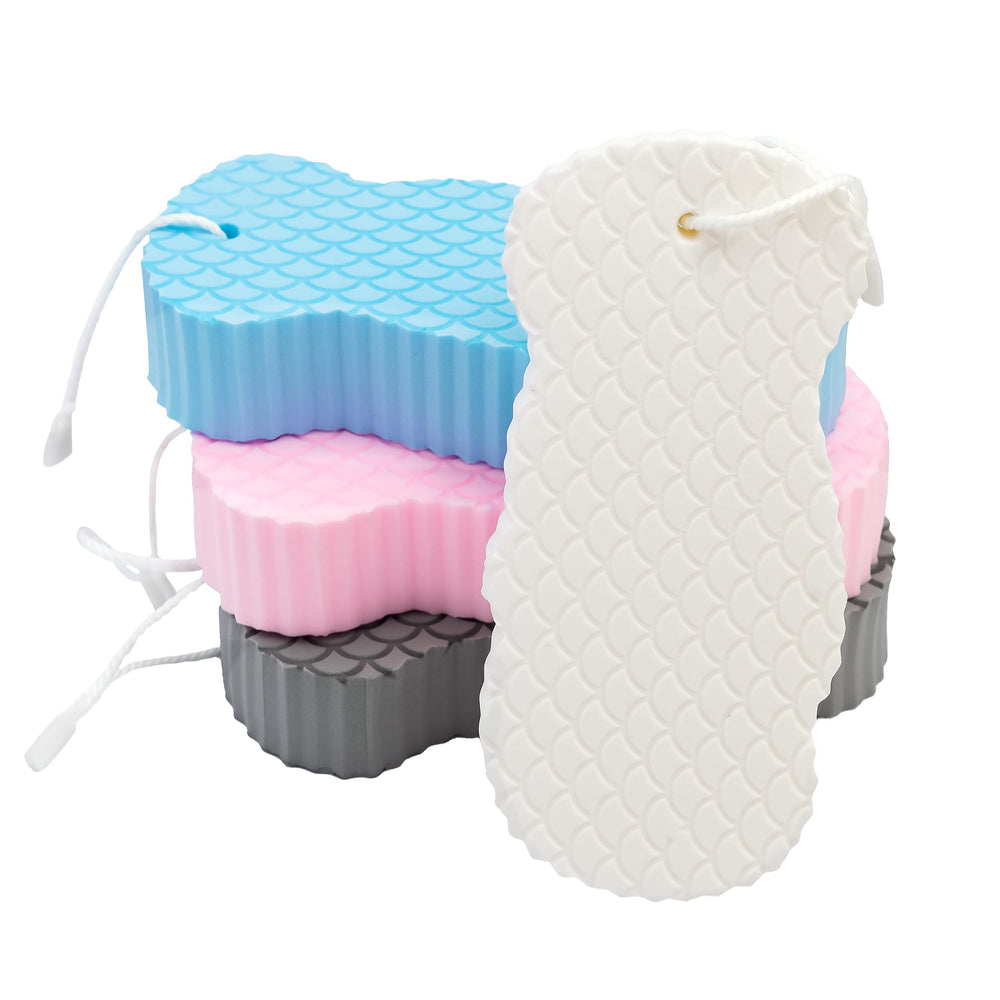 Besobella esponjas exfoliantes para uso diario, suave con adultos y niños.