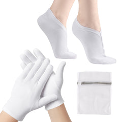 Calcetines hidratantes de BESSLEE, uso nocturno para suavizar y humectar los pies.
