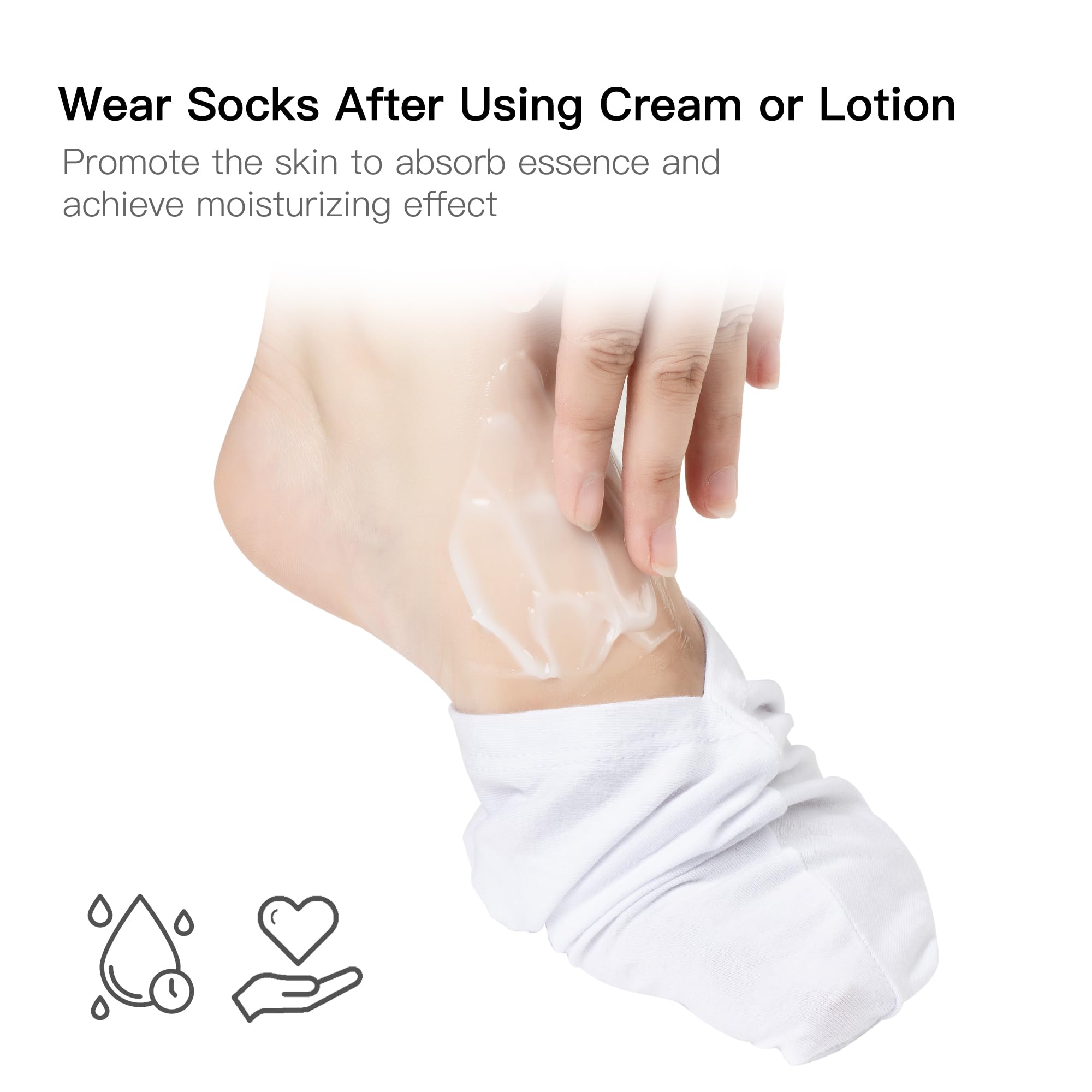 Crema de manos BESSLEE para uso nocturno con guantes suaves.