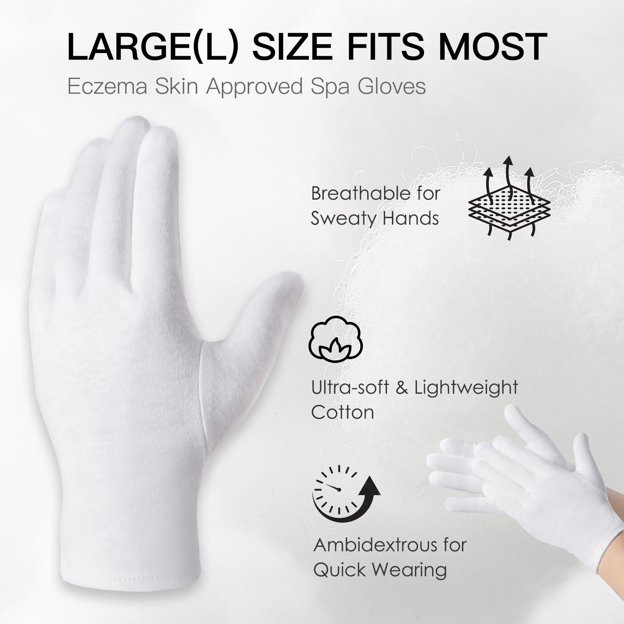 Guantes hidratantes de BESSLEE, perfectos para aplicar crema y relajar las manos.