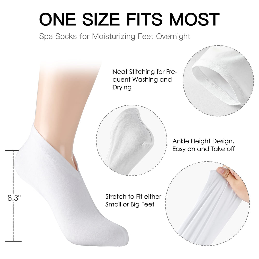 Set de calcetines y guantes BESSLEE para cuidado diario de piel suave.