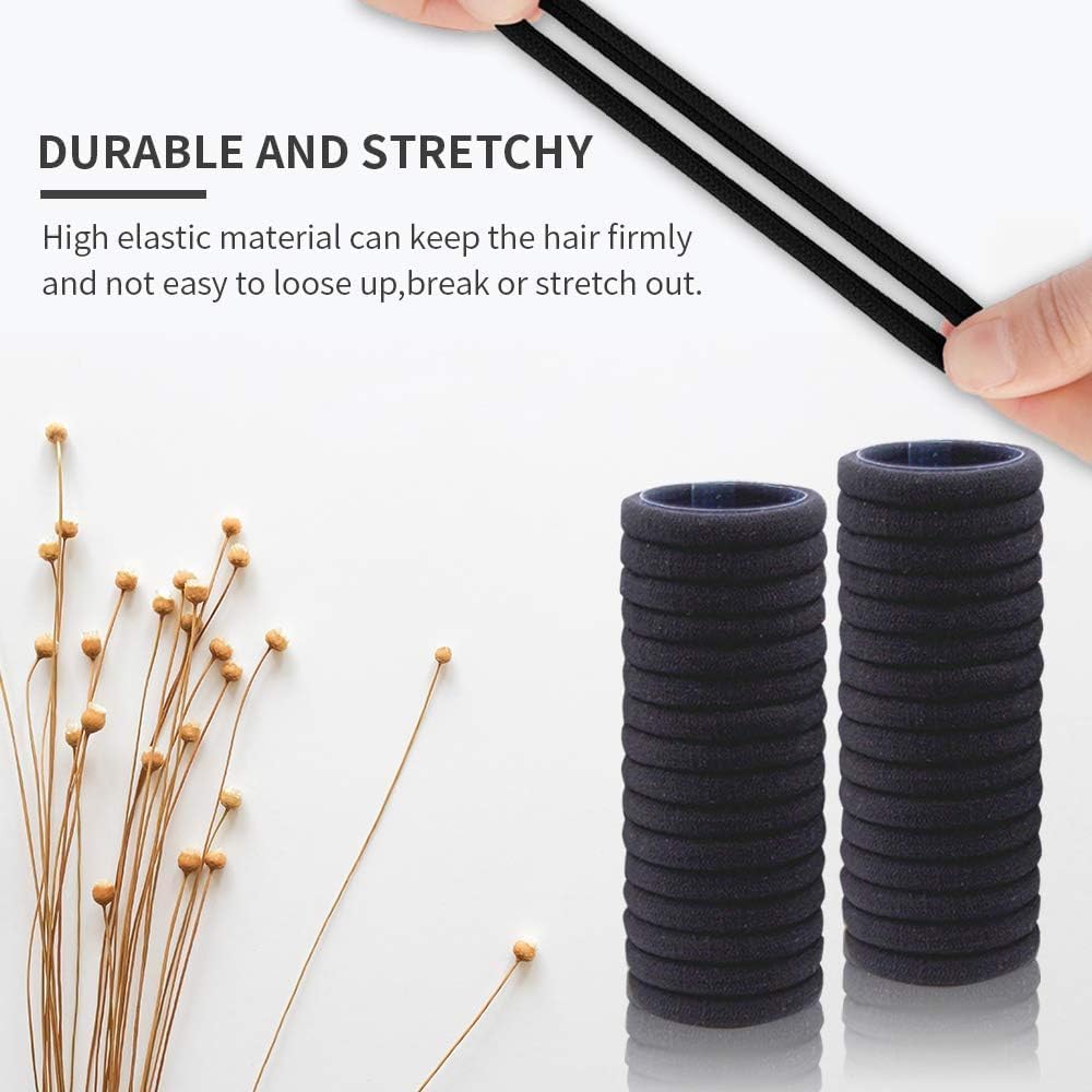 Bessrung black hair ties suitable for daily use and workouts
