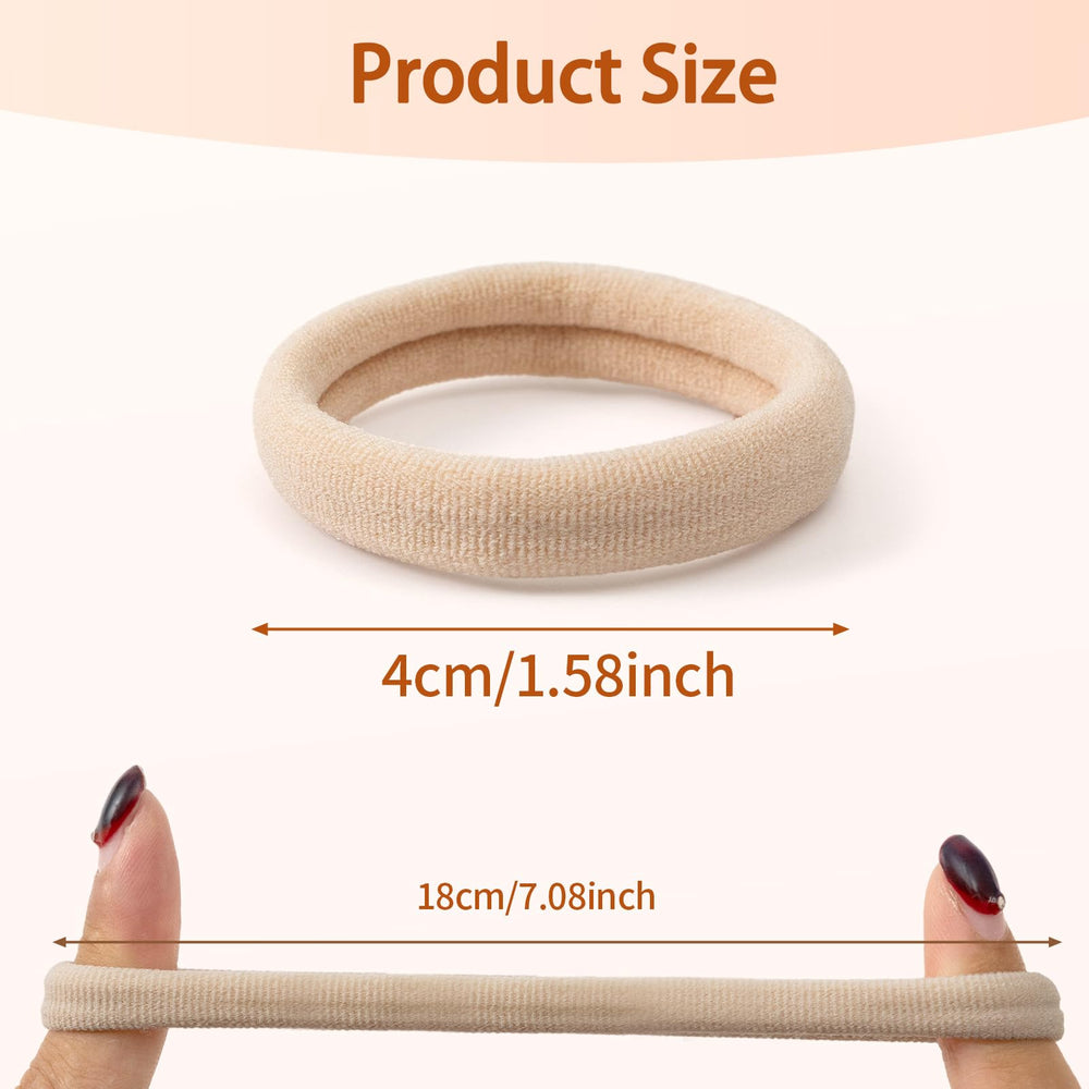 Bessrung durable nylon beige hair band for long-lasting wear.
