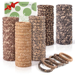 Bessrung elásticos sin costura Leopardo, 1.5 pulgadas, sujetan el pelo sin enganchar