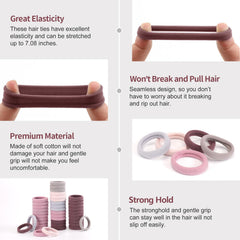 Bessrung stretch demonstration showing a max length of seven inches for versatile styles.