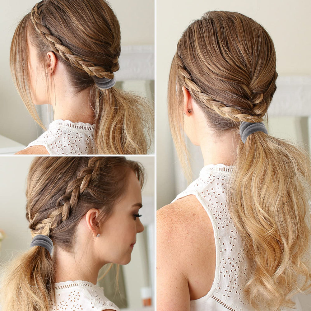 Bessrung ponytail demo showing secure hold for thick and thin hair.