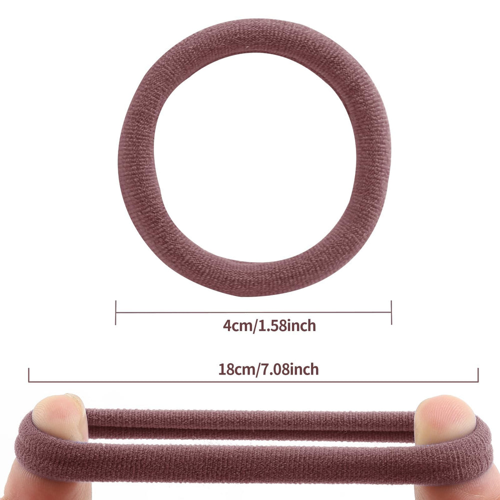 Bessrung soft nylon hair ties highlight no-damage design for safe styling.