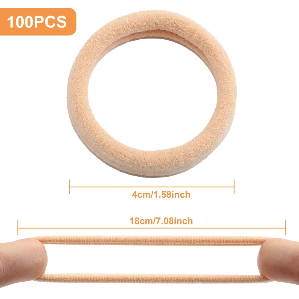 Bessrung seamless hair ties 1.5 inch diameter for thick and curly hair