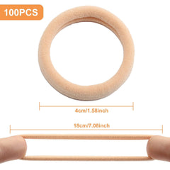 Bessrung seamless hair ties 1.5 inch diameter for thick and curly hair