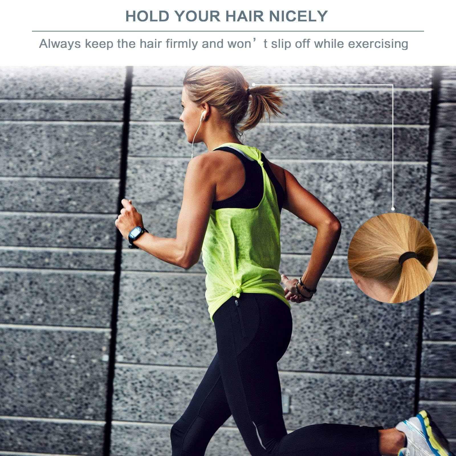 Bessrung workout ponytail holds firmly without slipping