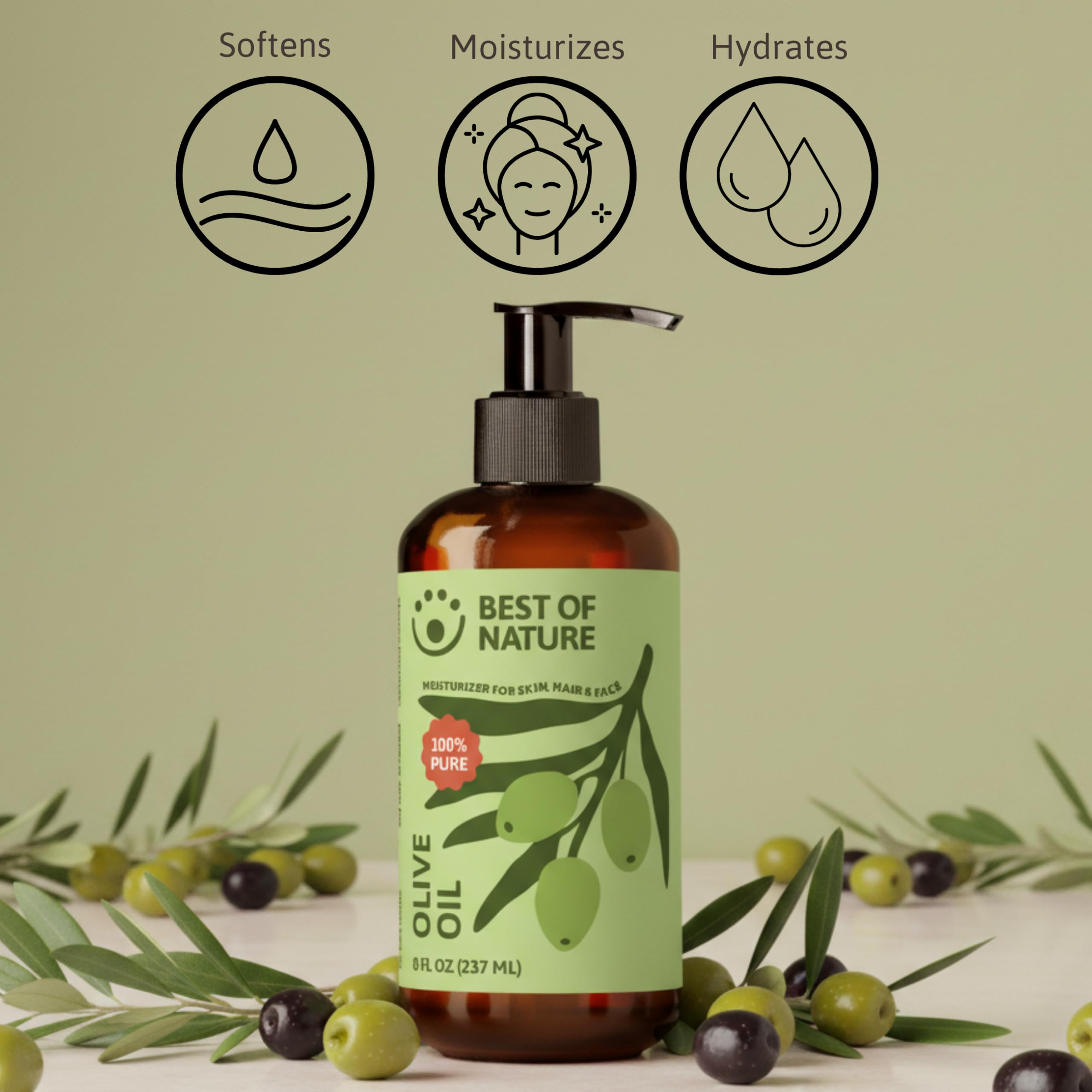 Best of Nature Aceite de Oliva Puro hecho en EE. UU. en lotes pequeños