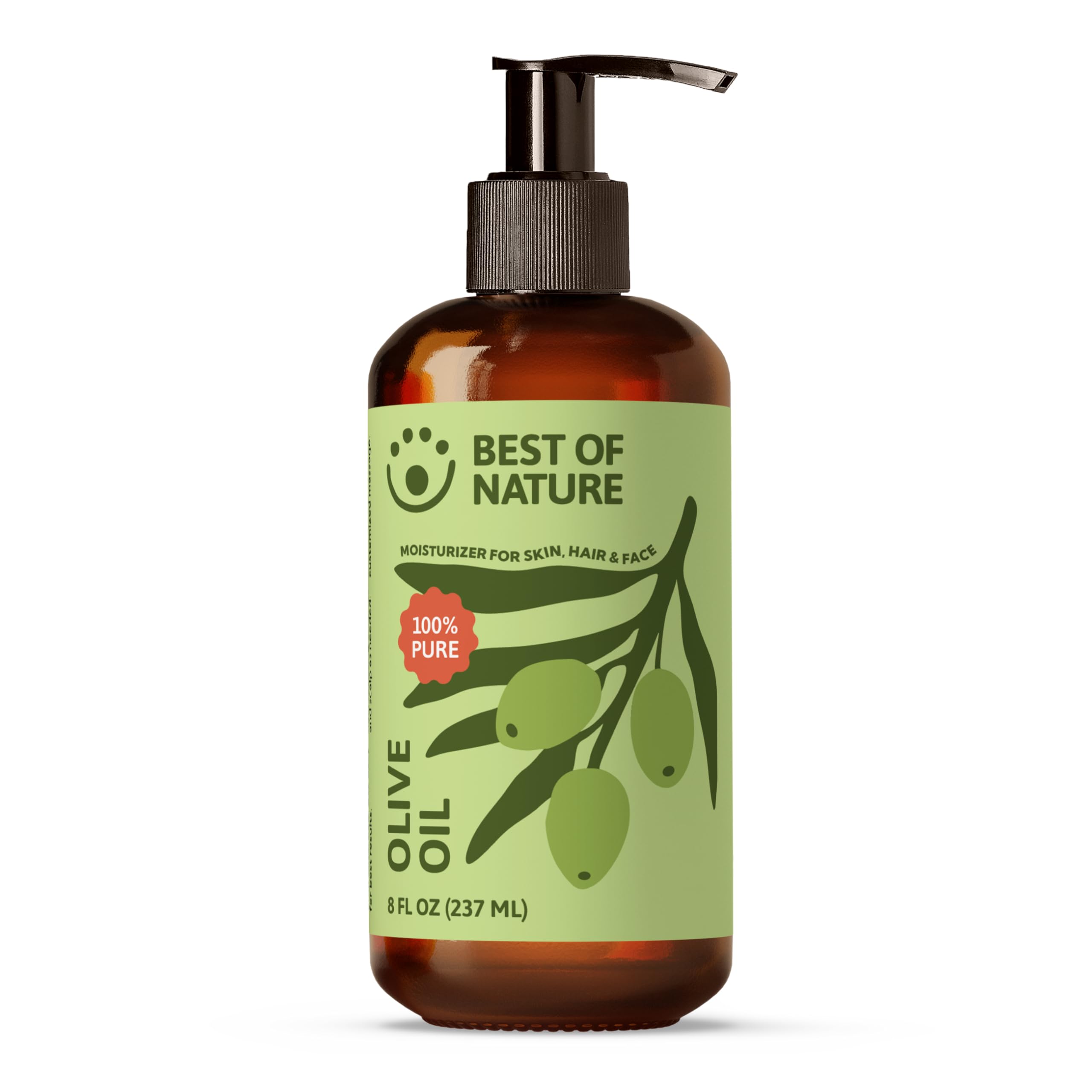 Best of Nature Aceite de Oliva Puro botella para masaje suave y nutritivo