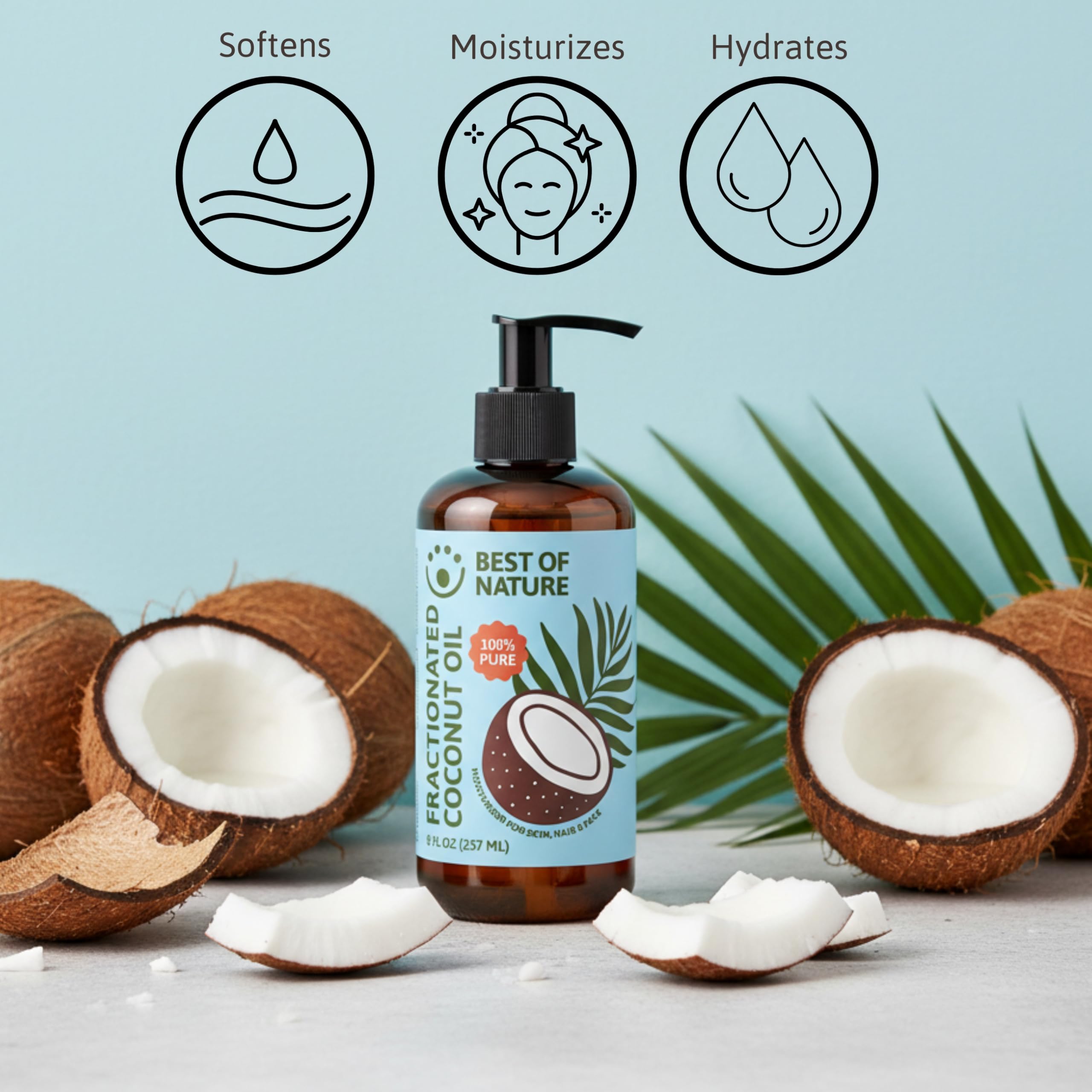 Best of Nature fractionated oil easy washout on linens