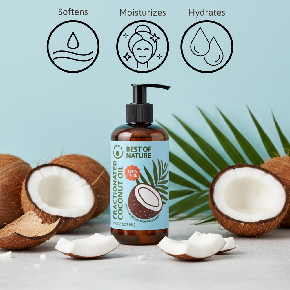 Best of Nature fractionated oil easy washout on linens