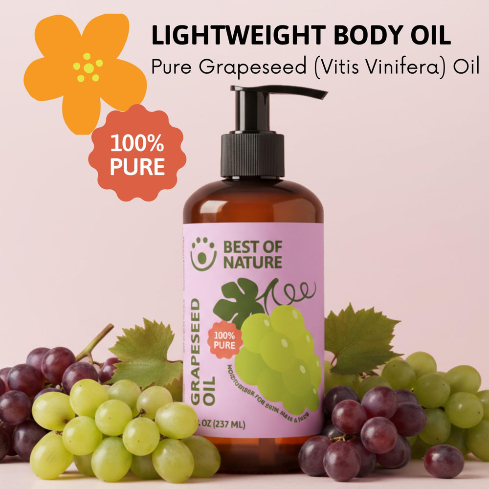 Best of Nature grapeseed oil pour for easy oil blends
