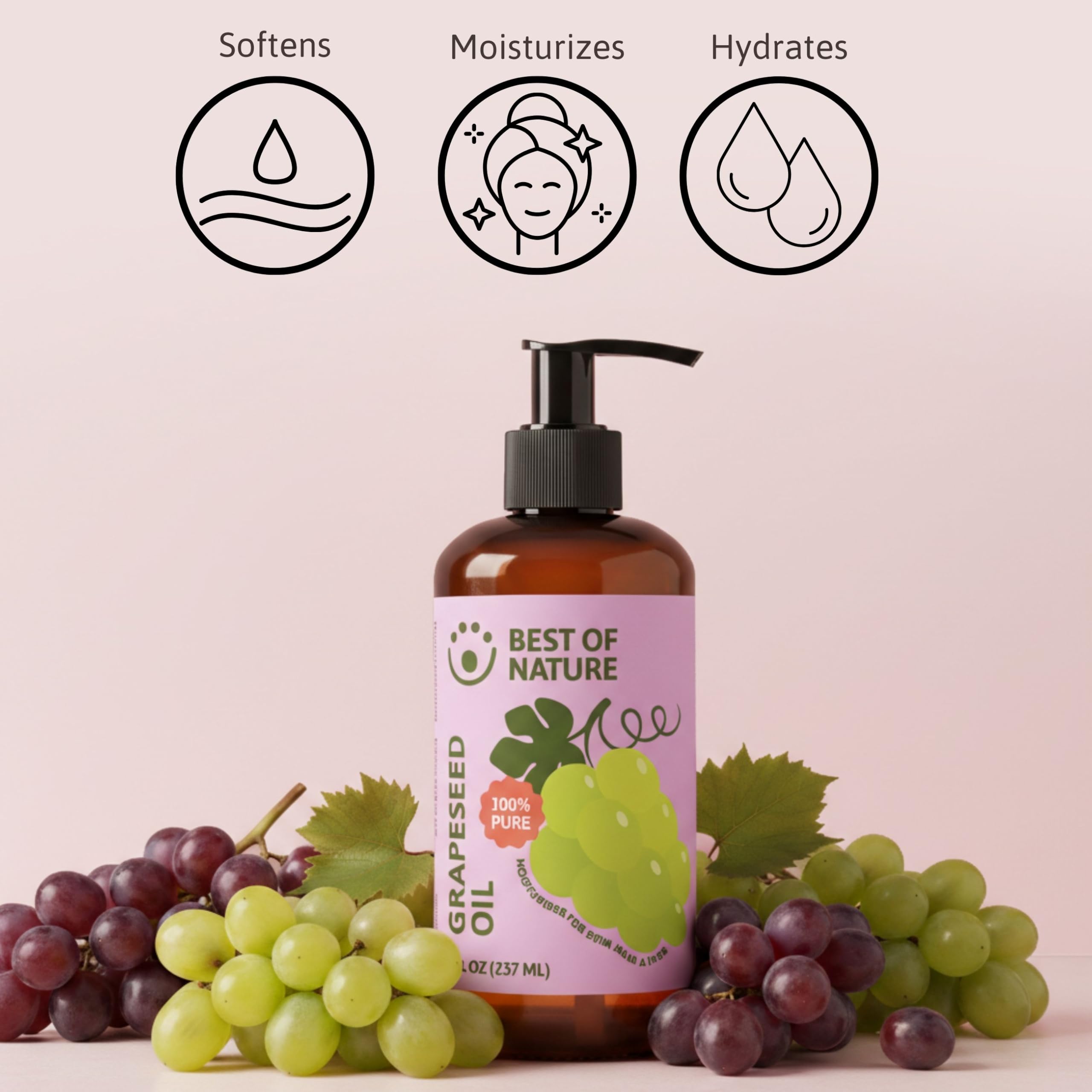 USA-made Best of Nature grapeseed oil in small batches