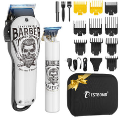 BESTBOMG hair clippers ceramic T-blade front view for smooth cuts