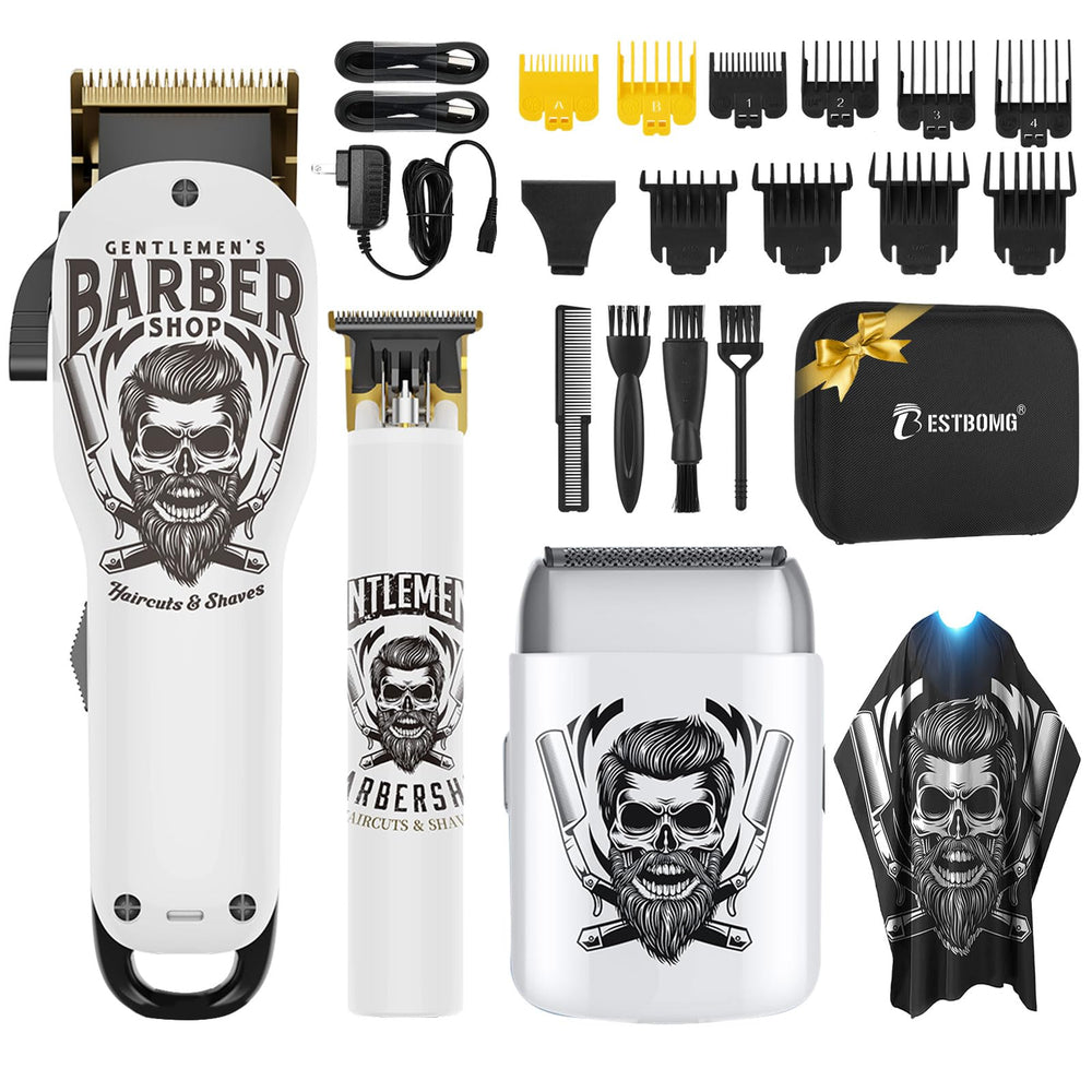 BESTBOMG hair clippers with ceramic T-blade for precise cuts and smooth blending at home