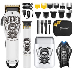 BESTBOMG hair clippers with ceramic T-blade for precise cuts and smooth blending at home