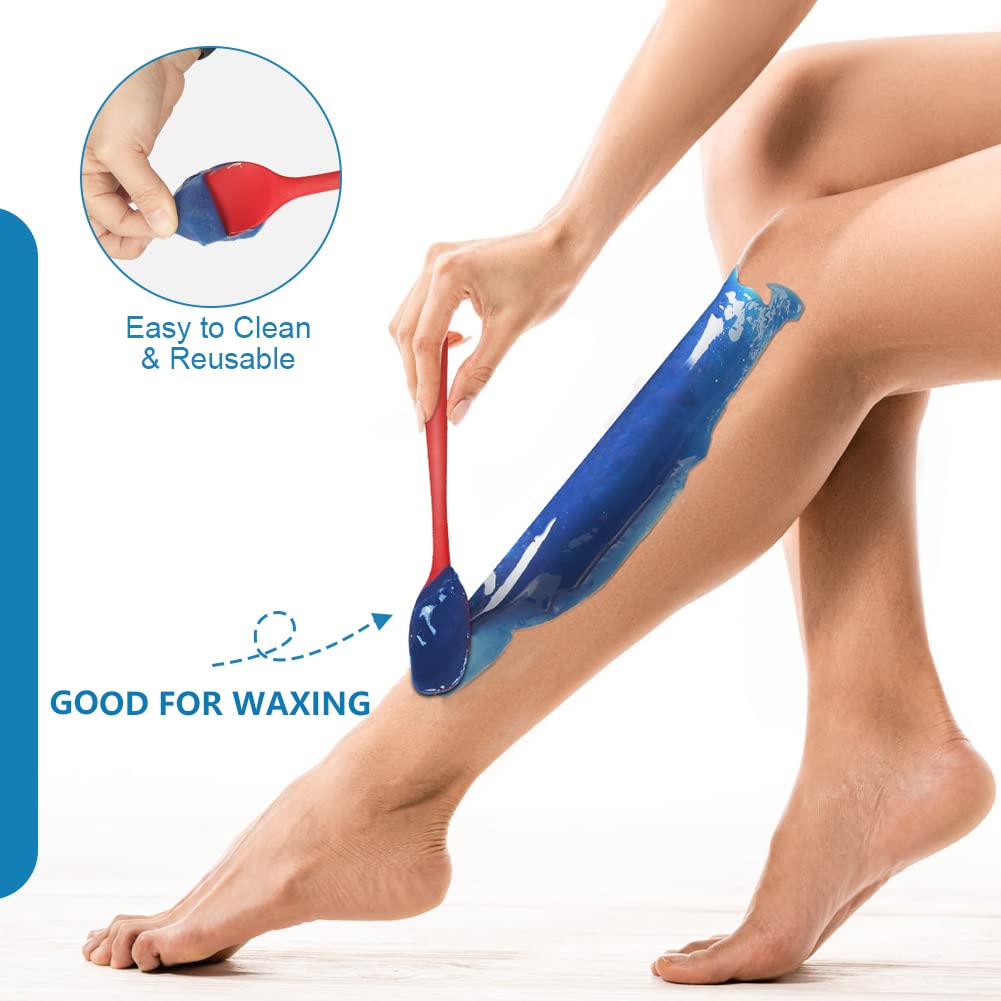 Applying Bestidy wax on skin for hair removal