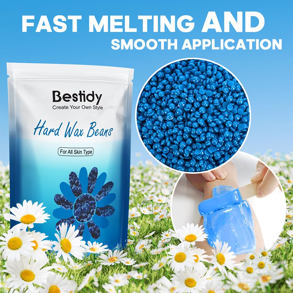 Bestidy hard wax beads for coarse hair removal on tough areas.