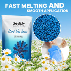 Bestidy hard wax beads for coarse hair removal on tough areas.