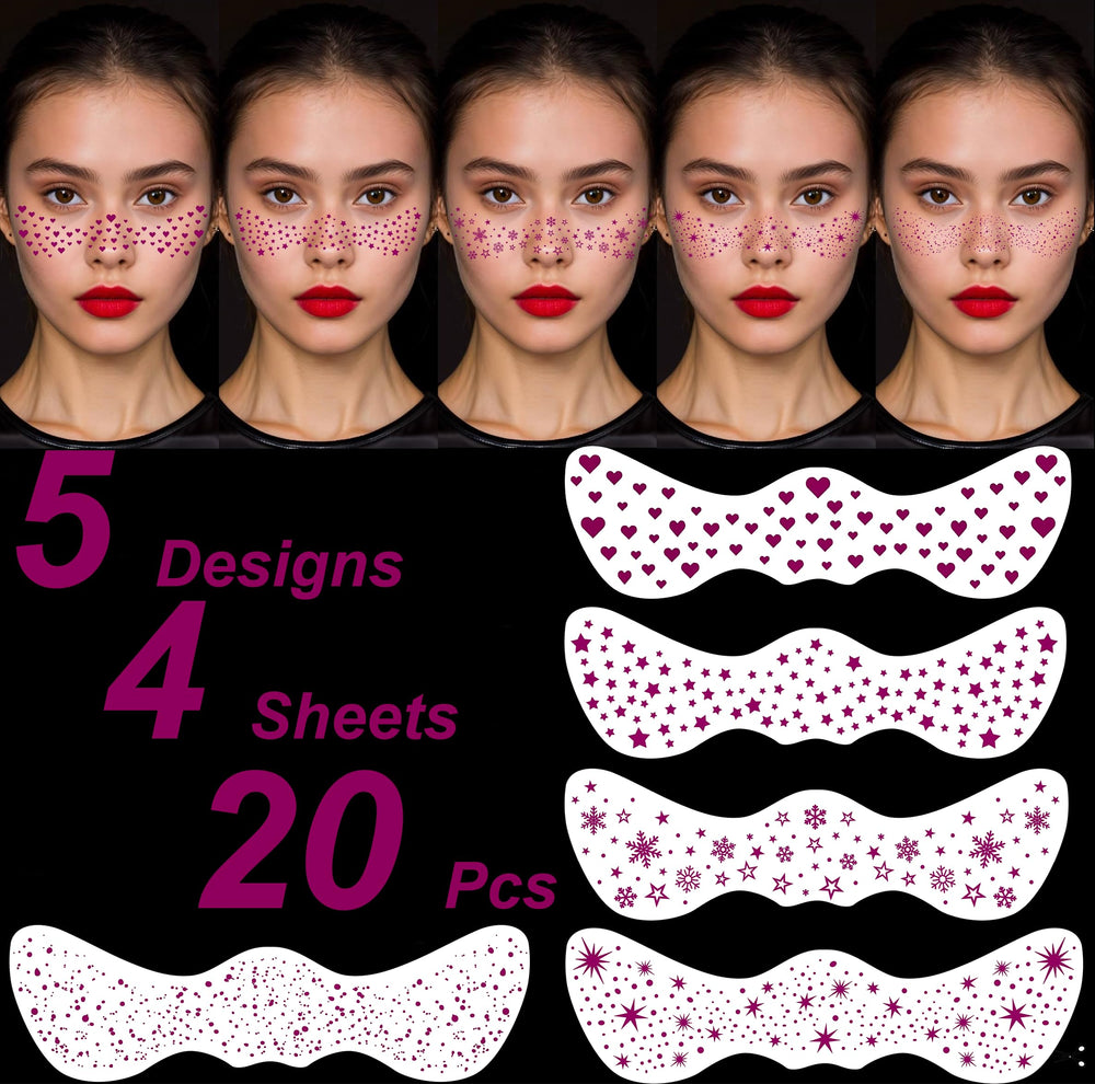 BestiePal Pecas de Purpurina con estrellas doradas para looks nocturnos