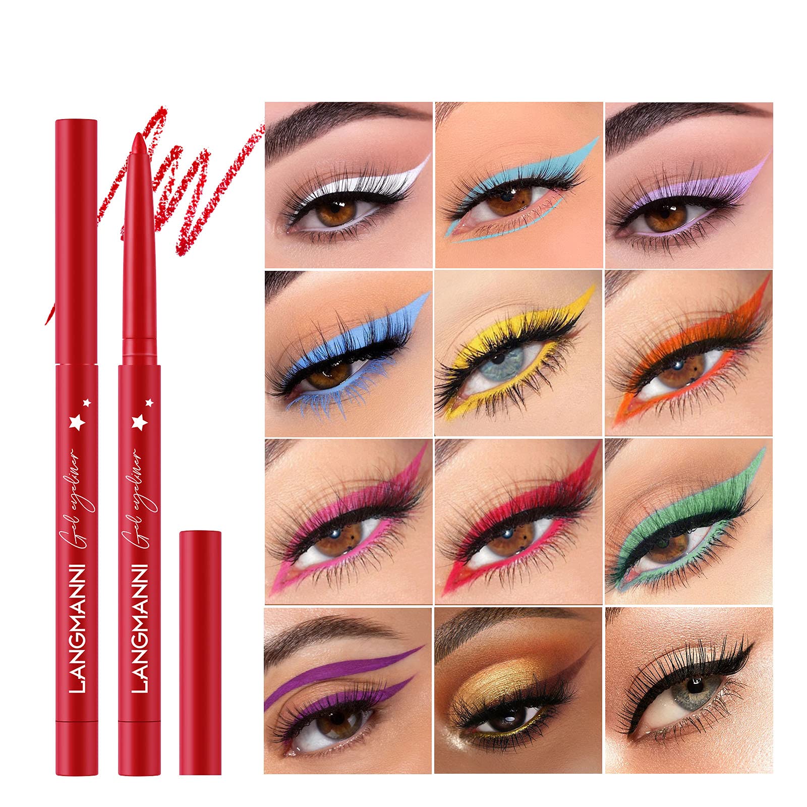 BestLand delineador gel para ojos con duración de 24 horas sin retoques
