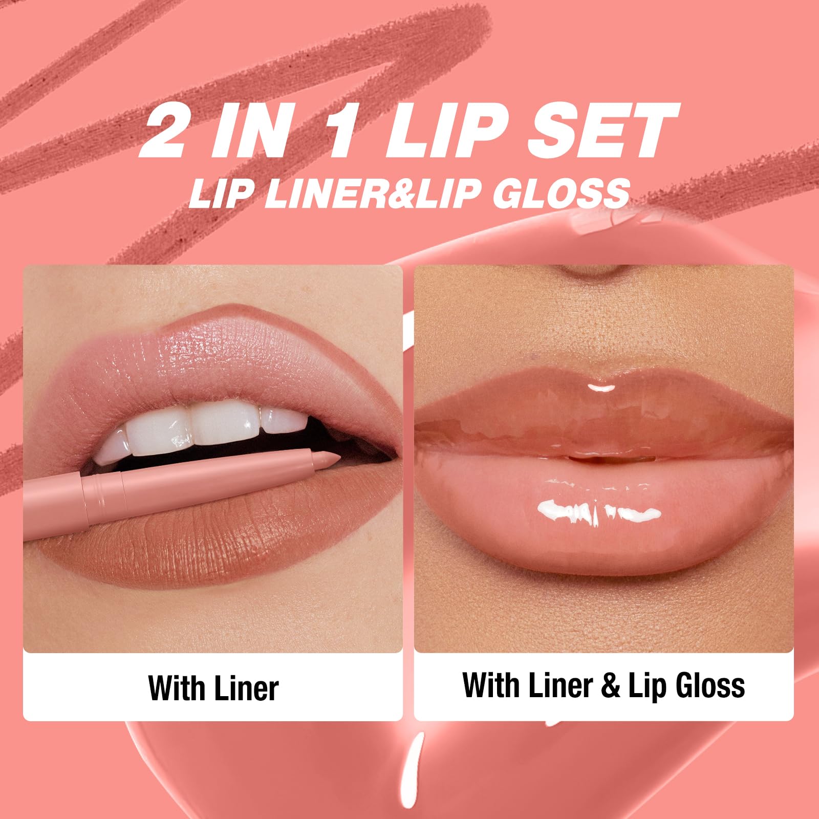 BestLand delineadores labiales con fuerte resistencia al transfer