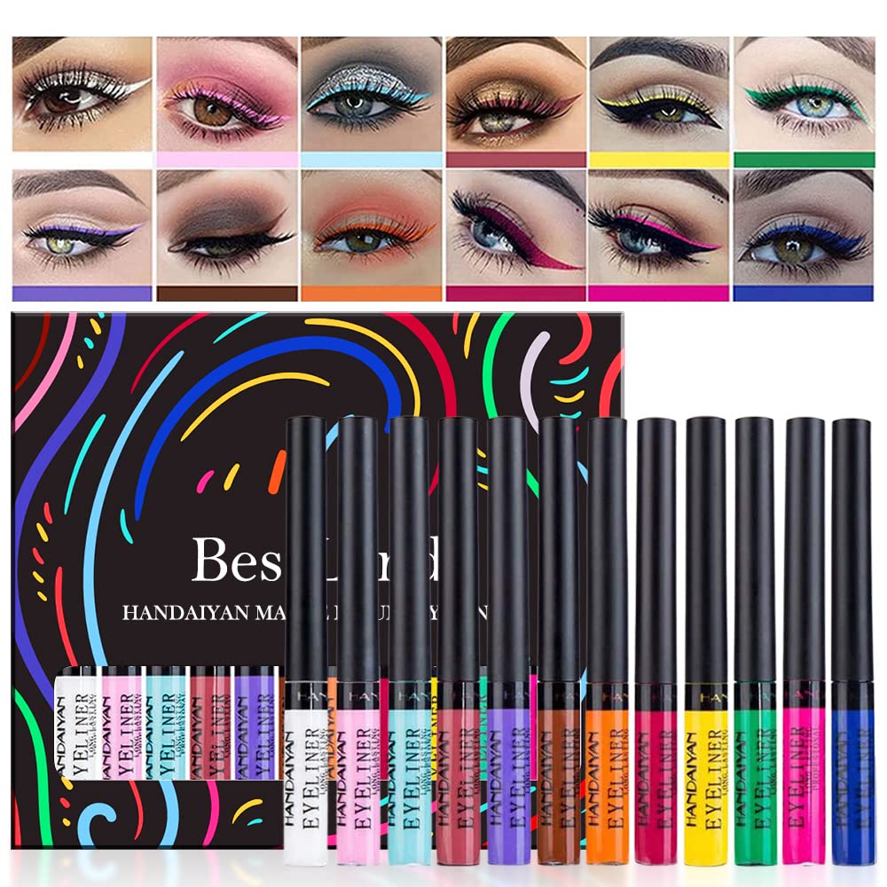 BestLand delineadores líquidos mate, 12 colores para uso diario