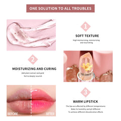 BestLand Flower Jelly Lipstick Set tiny golden flakes shimmer with each application