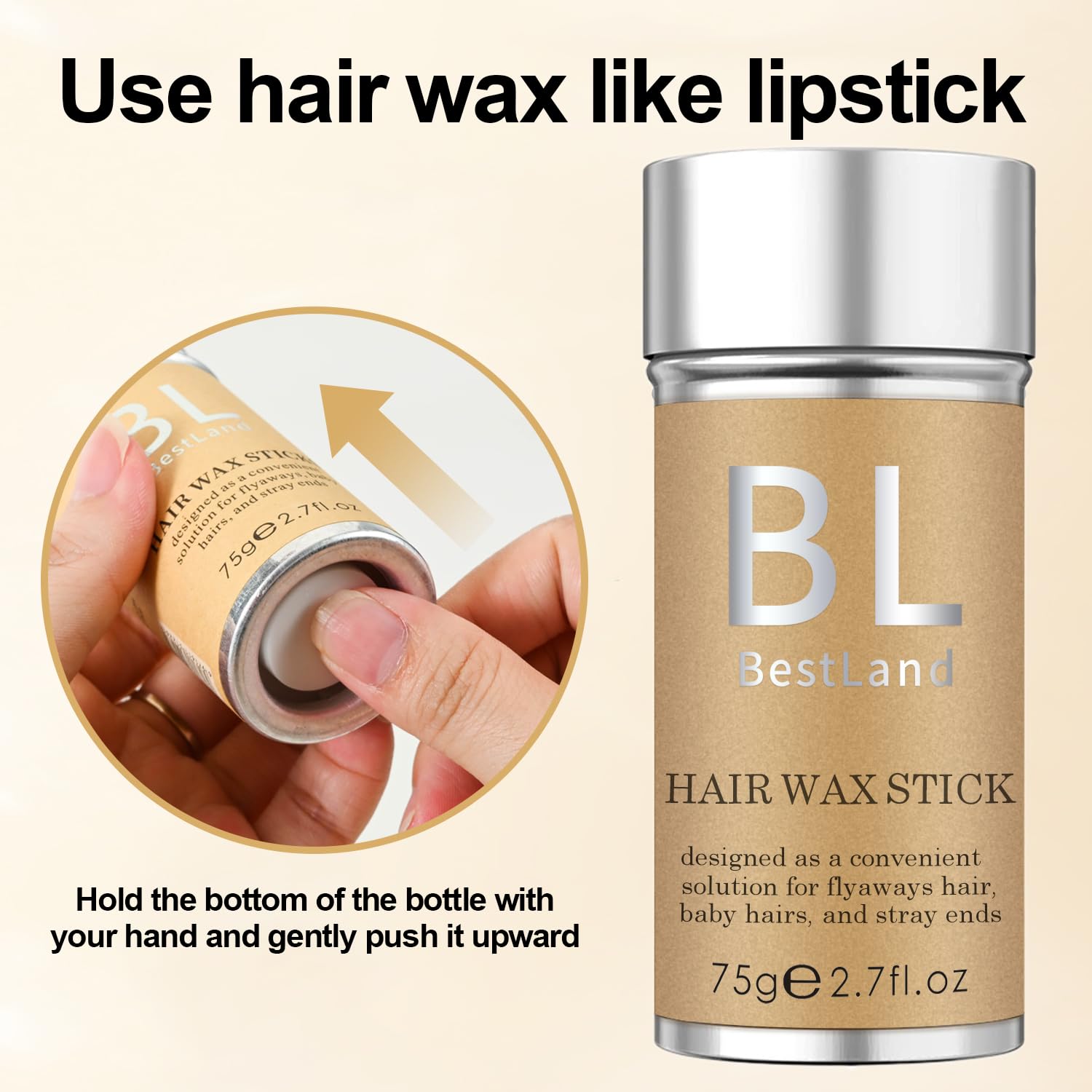 BestLand Hair Wax Stick ingredientes naturales cuidan el cabello y cuero cabelludo.