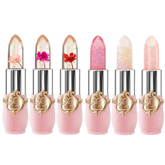 BestLand labial gel floral rosa, color cambiante suave para labios.