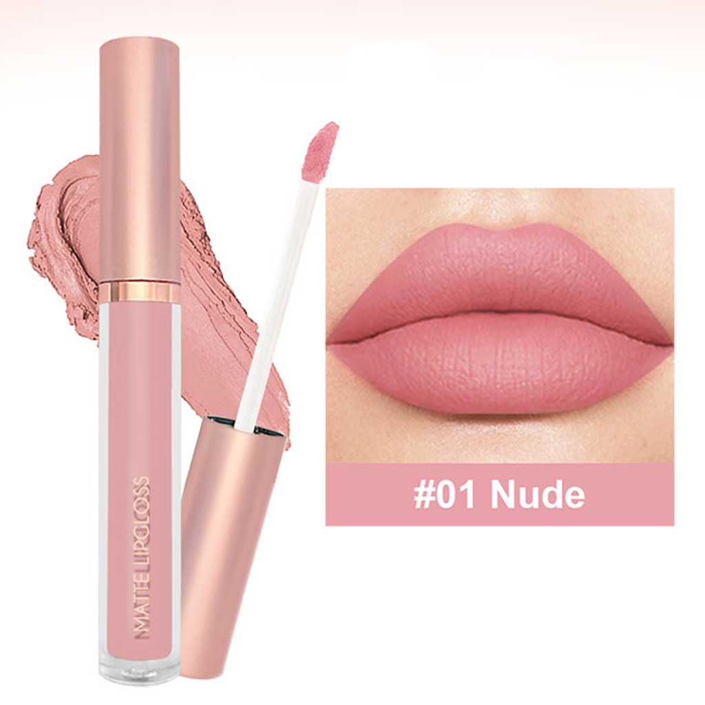 BestLand labial líquido rosa para un acabado natural y duradero.