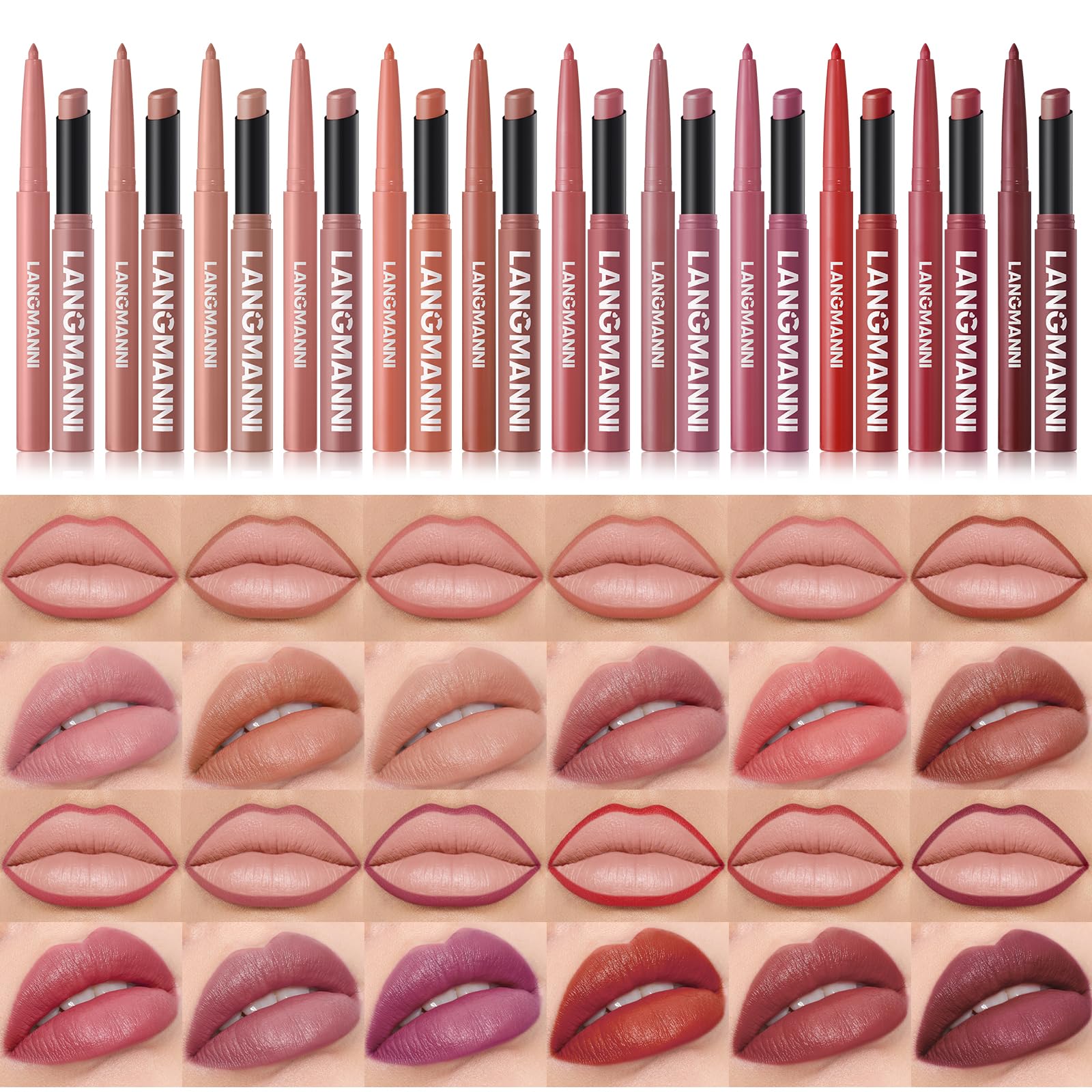 BestLand labial mate tonos nude diario para looks naturales durante todo el día.