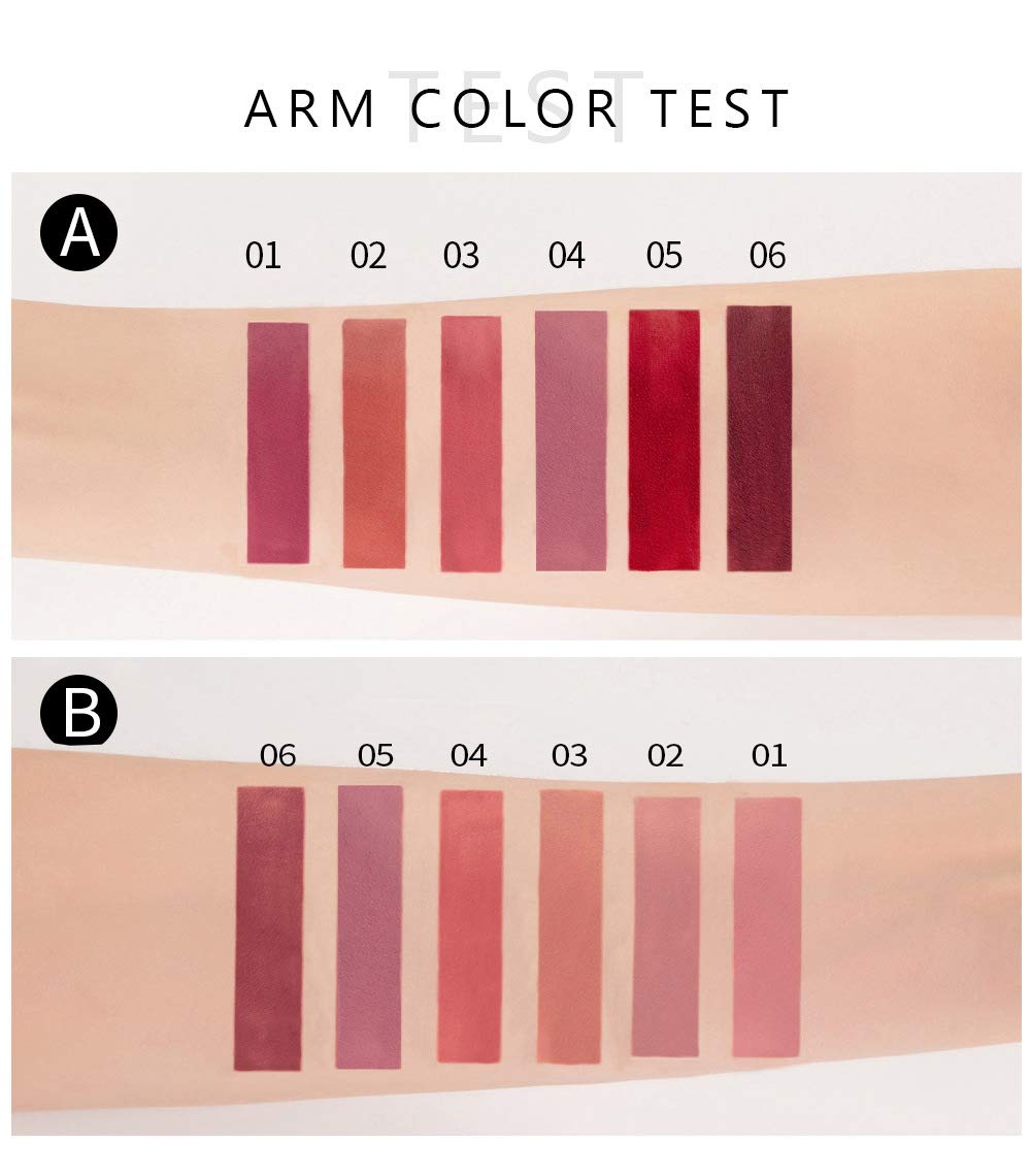 BestLand fade-resistant matte lip colors on lips for lasting impact