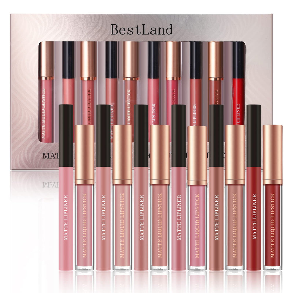 BestLand matte liquid lipstick swatches on skin for color choice