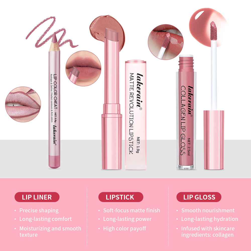 BestLand nude-pink lip liner swatch highlighting precise definition and shape.