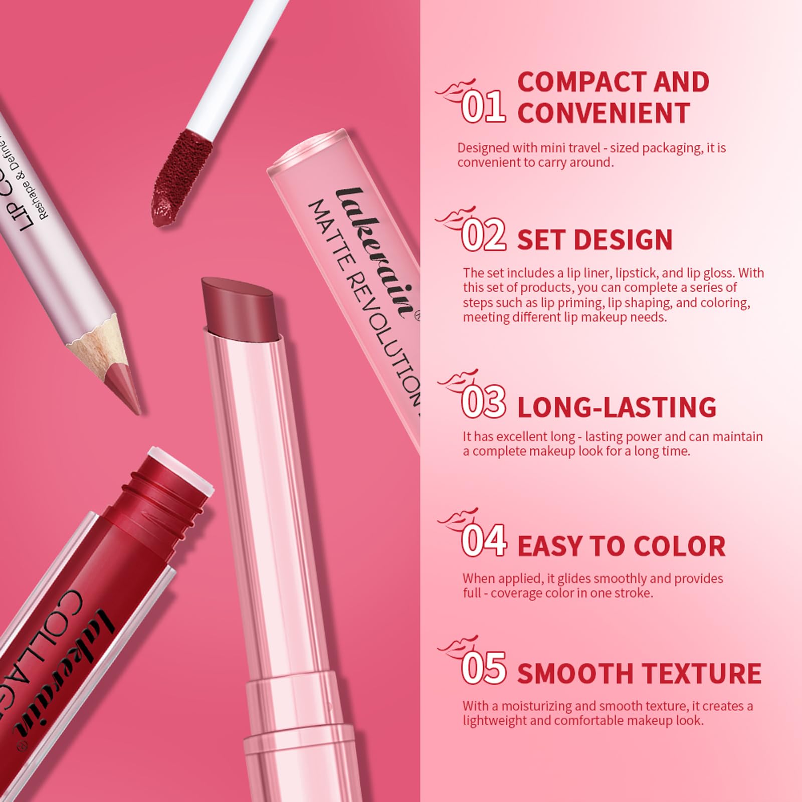 BestLand soft rosy nude shade on lips for effortless everyday beauty.